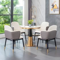 5 Pieces: Black Table, 4 Chairs