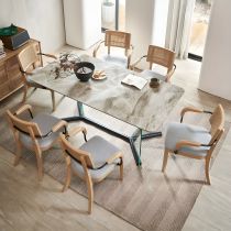 7 Pieces: Table, 6 Chairs