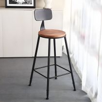 1 Tabouret de Couleur Bois 75 cm