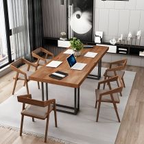 7 Pieces: Table, 6 Brown Chairs