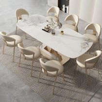 9 Pieces: Table, 8 Chairs