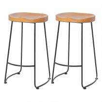 Black 30"H Stools (Set of 2)