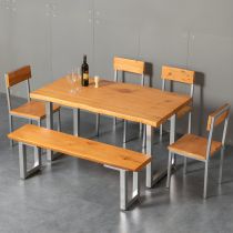 6 Pieces: Table, 4 Chairs, 1 Bench