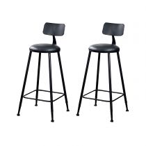 2 Chaises Noires 75 cm