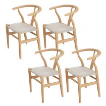 4 Chaises en Bois