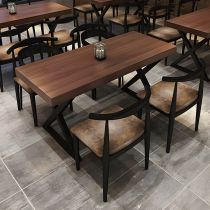 5 Pieces: Table, 4 Brown Chairs