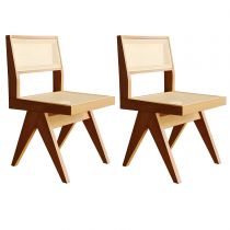 2 Light Brown Chairs