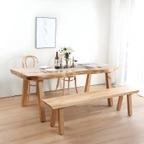 4 Pieces: Table, 2 Chairs, 1 Bench