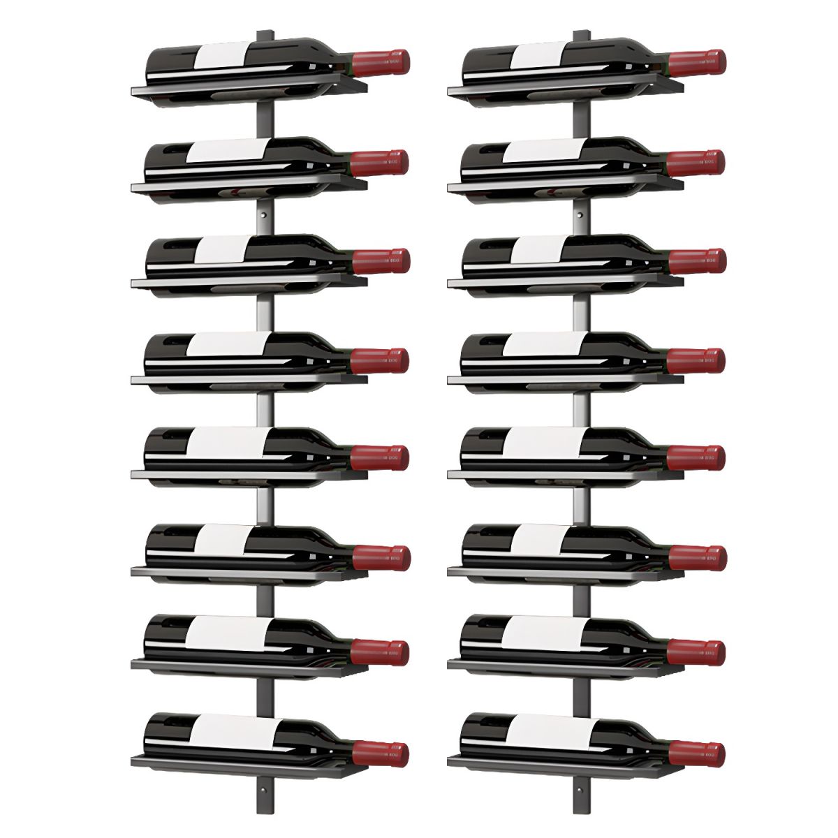 Wall Mounted Wine Bottle Holder Contemporary Metal Wine Rack Bottle - 2 ...