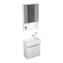 Lavabo + Robinet + Meuble Miroir