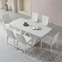 7 Pieces: Table, 6 Chairs