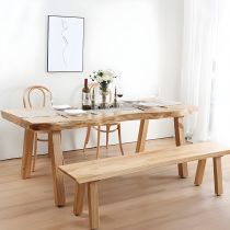 4 Pieces: Table, 2 Chairs, 1 Bench