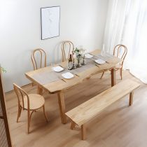 6 Pieces: Table, 4 Chairs, 1 Bench