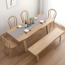 6 Pieces: Table, 4 Chairs, 1 Bench