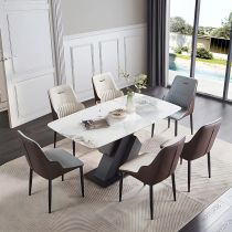 7 Pieces: Table, 6 Chairs