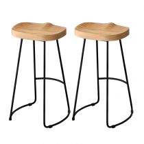 Wood 30"H Stools (Set of 2)