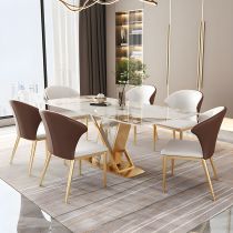 7 Pieces: Table, 6 Chairs