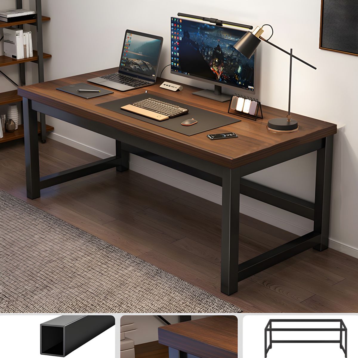 Rectangular Computer Desk Design Wooden Rectangular Computer Desk Modern 29.13
