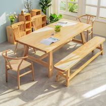 6 Pieces: Table, 4 Chairs, 1 Bench