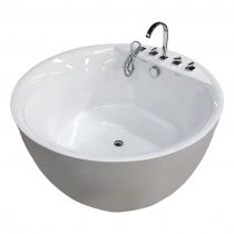 Badewanne & 5-Teiliges Set in Silber