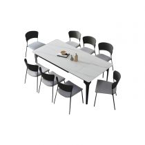 9 Pieces: Table, 8 Chairs