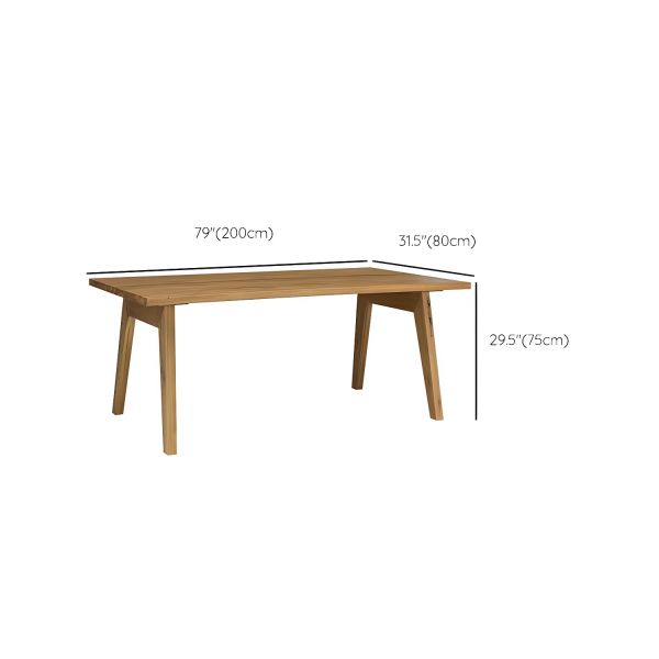 Rectangle Tripod Dinner Table Dining Room Solid Wood Dining