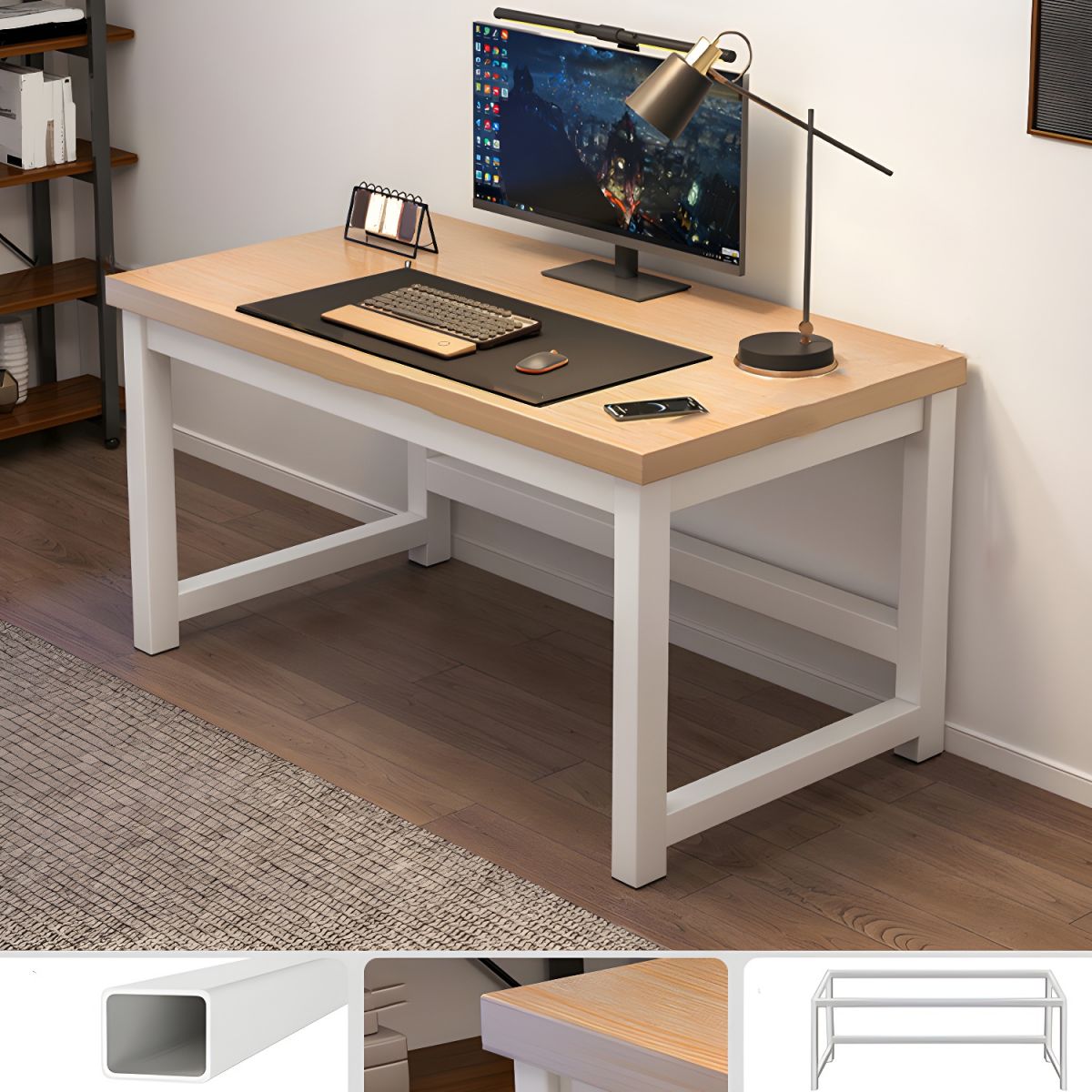 Rectangular Computer Desk Design Wooden Rectangular Computer Desk Modern 29.13