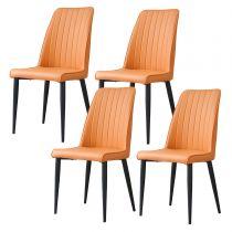 4 Orangefarbene Stühle