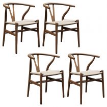 4 Chaises Marron