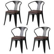 4 Chaises Marron