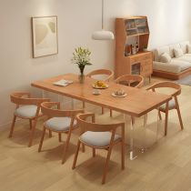 7 Pieces: Table, 6 Wood Chairs