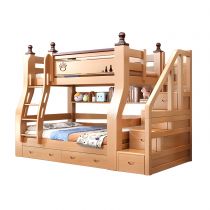 Bunk Bed&Drawer&Mattress x 2&Bookshelf&Ladder Cabinet&Ladder