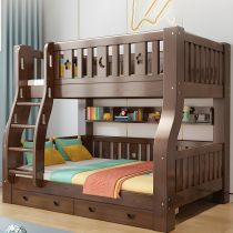 Bunk Bed & Drawer & 2 Mattress & Bookshelf & Ladder