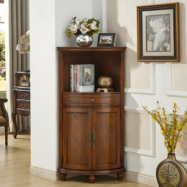 midcentury額 Glitzhome 30.00 in. H Mid-Century Modern Yellowish-brown