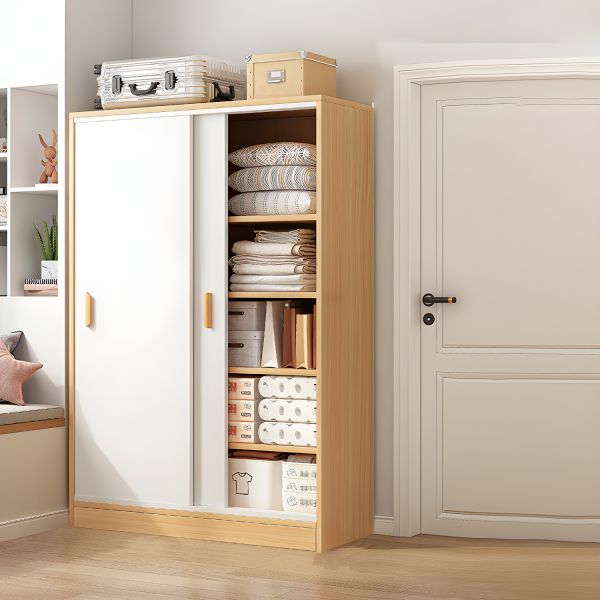 製造木材のワードローブアルモワール、現代的なハンギングクローズ