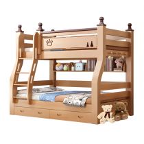 Bunk Bed & Drawer & 2 Mattress & Bookshelf & Ladder