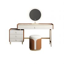 Coiffeuse + Miroir + Armoire + Tabouret Rond