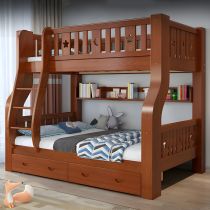 Bunk Bed & Drawer & 2 Mattress & Bookshelf & Ladder