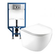 Toilette & Selbststehender Hoher Wassertank