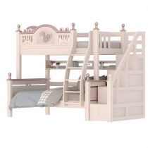 Cama infantil + escalera + estantería + colchón