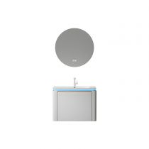 Lavabo + Robinet + Miroir Rond