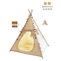 Playtent & Mat & Rattan Lamp & Cotton Ball Light