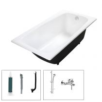 Tub with Wall Mounted Faucets