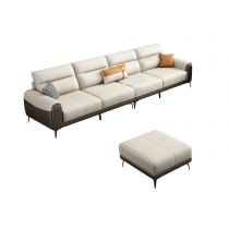 4-Sitzer-Sofa mit Ottomane