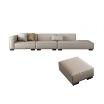 Divano a 3 Posti & Chaise Longue & Pouf