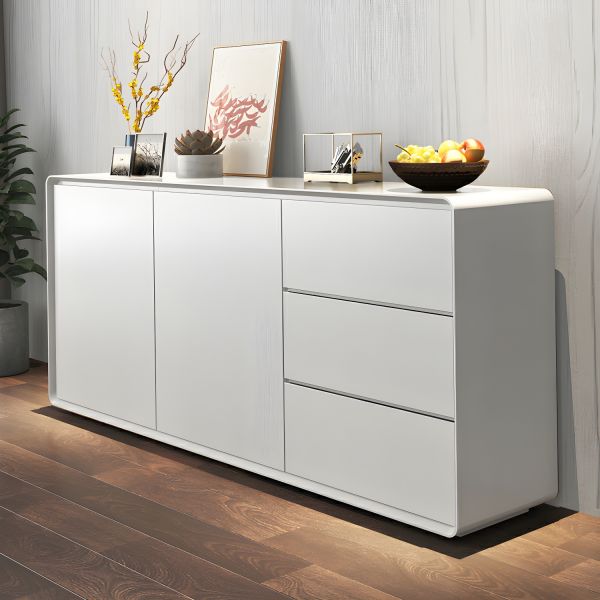 Modern Wood Buffet Sideboard Cabinet with 2 Doors and 3 Drawers