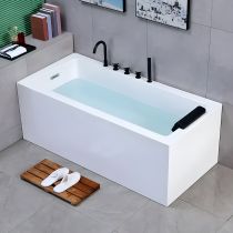 Vasca da Bagno + Set 5 Pezzi Nero