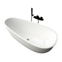 Bathtub & Black Wall Mounted Faucet