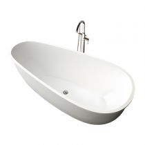 Bathtub & Silver Freestanding Faucet