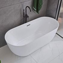 Bathtub & Black Freestanding Faucet